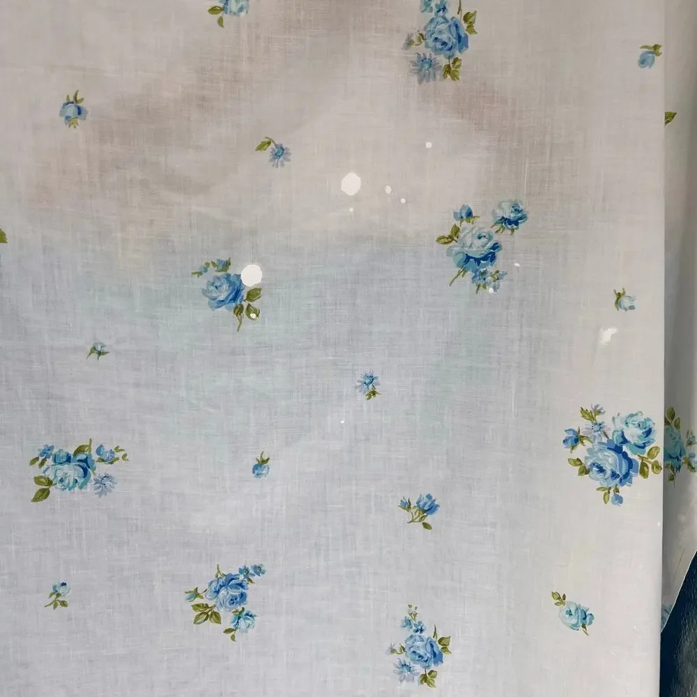 70s Cottagecore Floral Twin Size Flat Sheet 1970s Vintage JC Penney